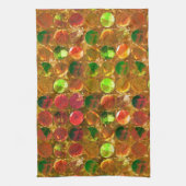 Kreis der Textur auf rauer Orange Geschirrtuch (Vertikal)