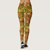 Kreis der Textur auf rauer Orange Leggings (Rückseite)