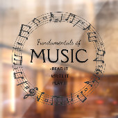 Kreis des Fensters "Musikdesign" Fensteraufkleber (Blatt 2)