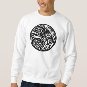 Kreis des Gesichts-Ureinwohner-Entwurfs Sweatshirt