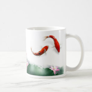 Kreis des Leben-orientalischen Zens Feng Shui Koi Kaffeetasse