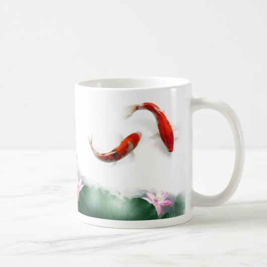 Kreis des Leben-orientalischen Zens Feng Shui Koi Kaffeetasse (Rechts)