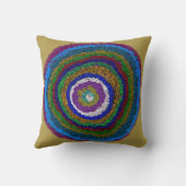 Kreis des Lebens Multicolor Throw Kissen (Rückseite)