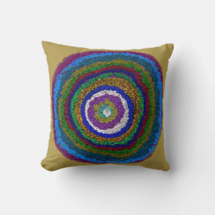 Kreis des Lebens Multicolor Throw Kissen