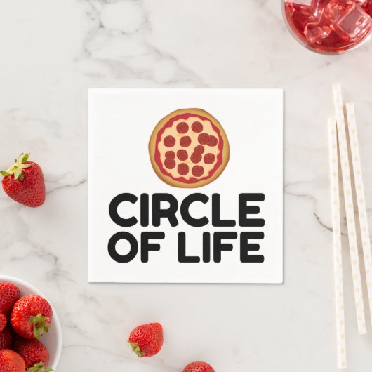 KREIS DES LEBENS PIZZA SERVIETTE (Beispiel)