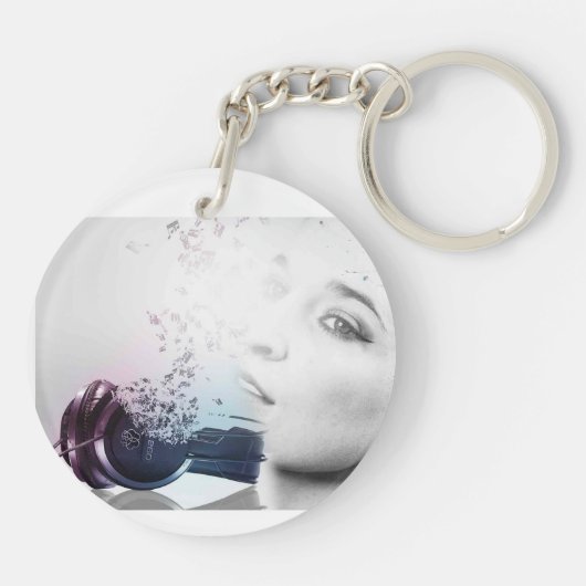 Kreis-(doppelseitiger) Schlüsselanhänger (Rückseite)