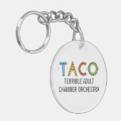 Kreis (doppelseitiger) TACO Schlüsselanhänger (Vorderseite links)