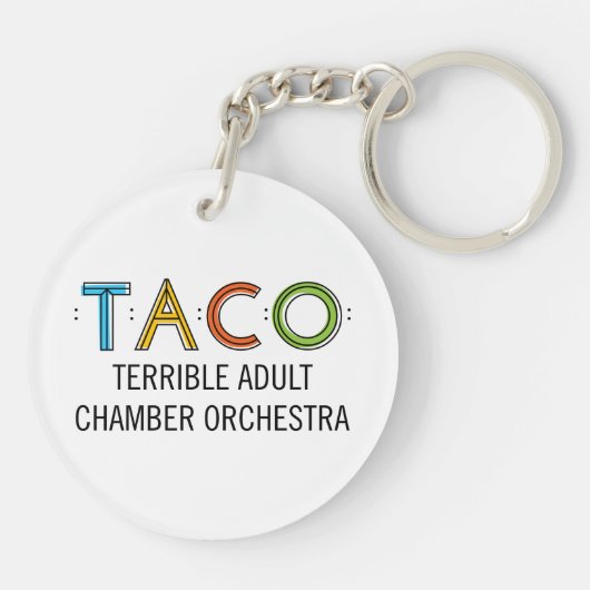 Kreis (doppelseitiger) TACO Schlüsselanhänger (Rückseite)