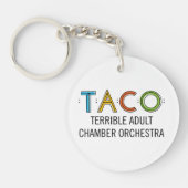Kreis (doppelseitiger) TACO Schlüsselanhänger (Vorderseite)