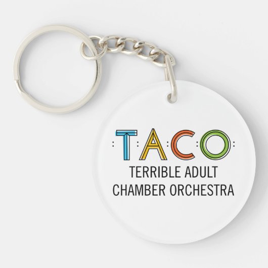 Kreis (doppelseitiger) TACO Schlüsselanhänger (Vorderseite)