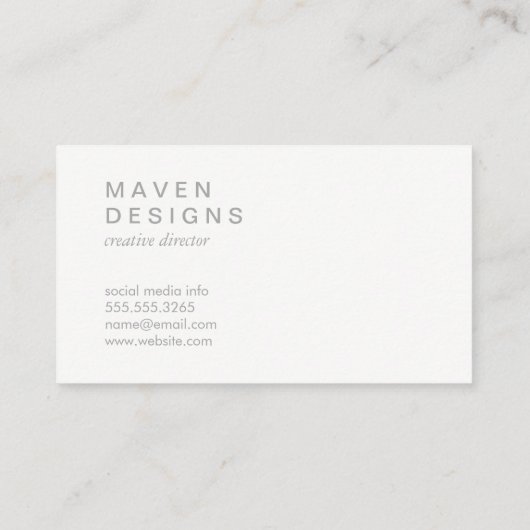 Kreis / Drei Viertel (farbig) Visitenkarte (Rückseite)