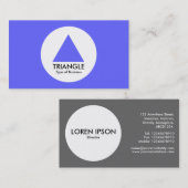 Kreis - Dreieck - Elektrisch blau Visitenkarte (Vorne/Hinten)