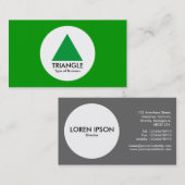 Kreis - Dreieck - Gras grün Visitenkarte (Vorne/Hinten)