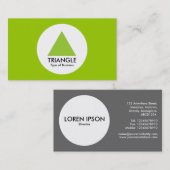 Kreis - Dreieck - Grün des Mars Visitenkarte (Vorne/Hinten)