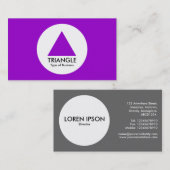 Kreis - Dreieck - Lila Visitenkarte (Vorne/Hinten)