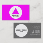 Kreis - Dreieck - Magenta Visitenkarte (Vorne/Hinten)