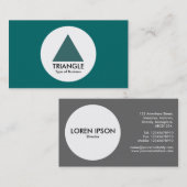 Kreis - Dreieck - Moosgrün Visitenkarte (Vorne/Hinten)