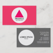 Kreis - Dreieck - Neonrot Visitenkarte (Vorne/Hinten)