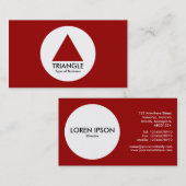 Kreis - Dreieck - Ruby Red Visitenkarte (Vorne/Hinten)