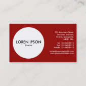 Kreis - Dreieck - Ruby Red Visitenkarte (Rückseite)