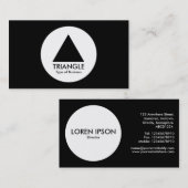 Kreis - Dreieck - Schwarz Visitenkarte (Vorne/Hinten)