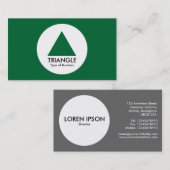 Kreis - Dreieck - Waldgrün Visitenkarte (Vorne/Hinten)