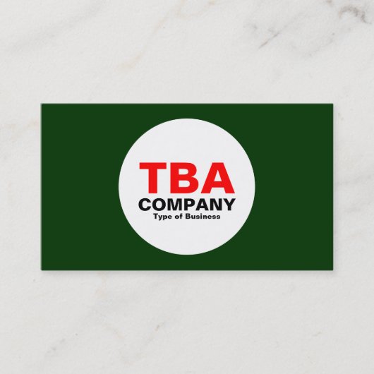 Kreis - Dunkelgrün Visitenkarte (Vorderseite)