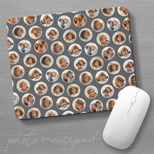 Kreis-Foto-Muster - 12 Bilder - grau Mousepad