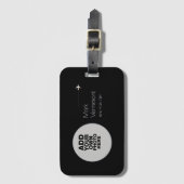 Kreis Foto schwarz & stilvoll Gepäckanhänger (Vorderseite Vertikal)