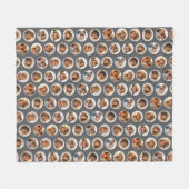 Kreis-Fotomuster - 12 Bilder - grau Fleecedecke (Vorderseite (Horizontal))