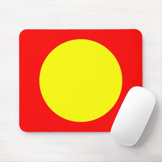 Kreis - Gelb und Rot Mousepad (Mit Mouse)