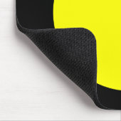 Kreis - Gelb und Schwarz Mousepad (Ecke)