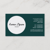 Kreis - Gelbkörner, gelb gestreift - Dunkelgrün 02 Visitenkarte (Rückseite)