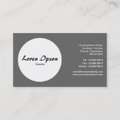 Kreis - Gelbkörniger Gullus - grau Visitenkarte (Rückseite)