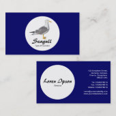 Kreis - Gelbkörniger Möwe - Tiefe Marine Visitenkarte (Vorne/Hinten)
