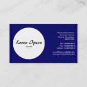 Kreis - Gelbkörniger Möwe - Tiefe Marine Visitenkarte (Rückseite)