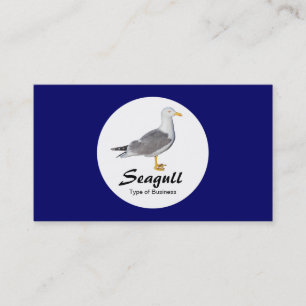 Kreis - Gelbkörniger Möwe - Tiefe Marine Visitenkarte