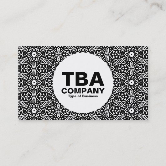 Kreis - Geometrische Blume Visitenkarte (Vorderseite)