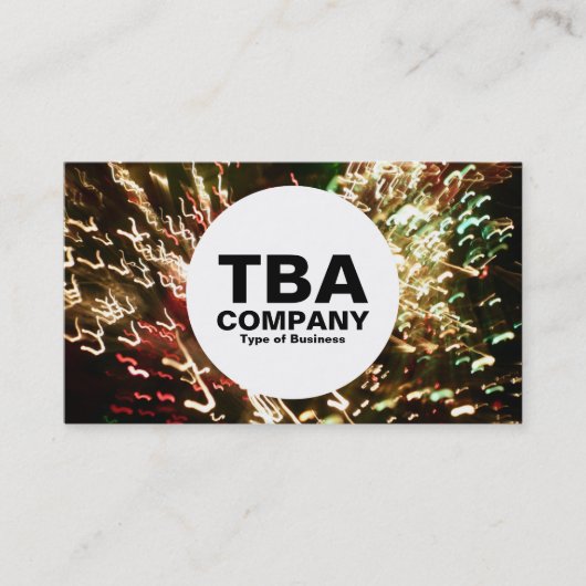 Kreis - Glasfaser-Leuchte Visitenkarte (Vorderseite)