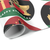 Kreis Happy Kwanzaa Packpapier (Rolleneckpunkt)