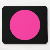 Kreis - Heiß rosa und schwarz Mousepad (Vorne)