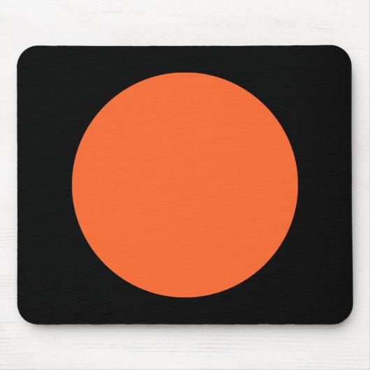 Kreis - Herbst Orange mit schwarzer Farbe Mousepad (Vorne)
