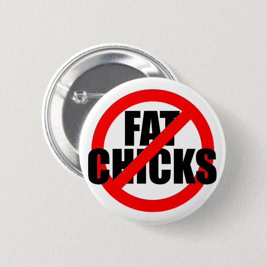 Kreis-Hieb-Fett-Küken Button (Vorne & Hinten)