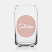 Kreis in Pink - Skriptmonogramm Dosenglas (Vorderseite)