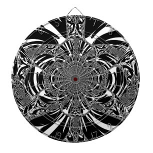 Kreis-Kaleidoskop-Kunstprint mit Zebramuster Dartscheibe