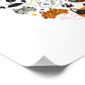 Kreis Katzen 11x14 Poster (Ecke)