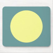 Kreis - Khalk Gelb und Ozeangrün Mousepad (Vorne)