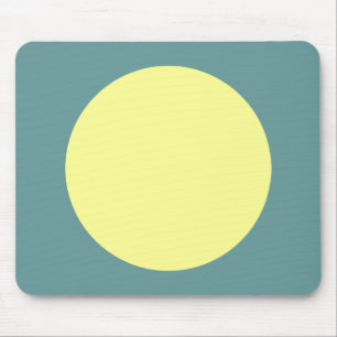 Kreis - Khalk Gelb und Ozeangrün Mousepad