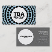 Kreis - Konzentrische Punkte - Blassblau 9dc6d8 Visitenkarte (Vorne/Hinten)