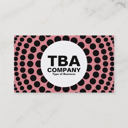 Kreis - Konzentrische Punkte - Rosa e3868f Visitenkarte (Vorderseite)